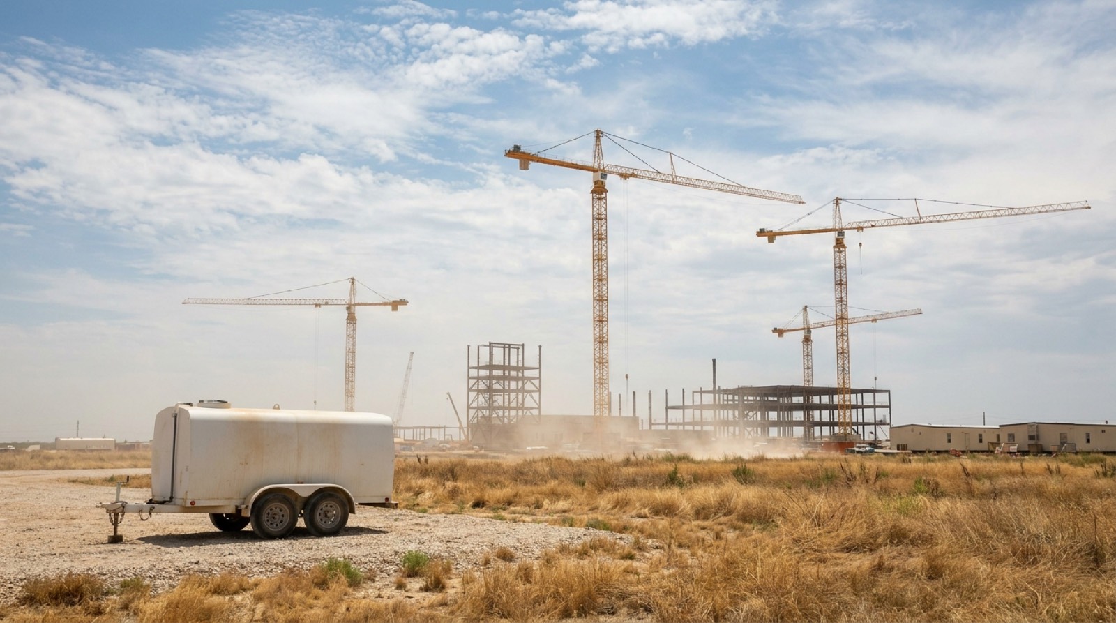 Data center construction corridor in Dallas and Fort Worth