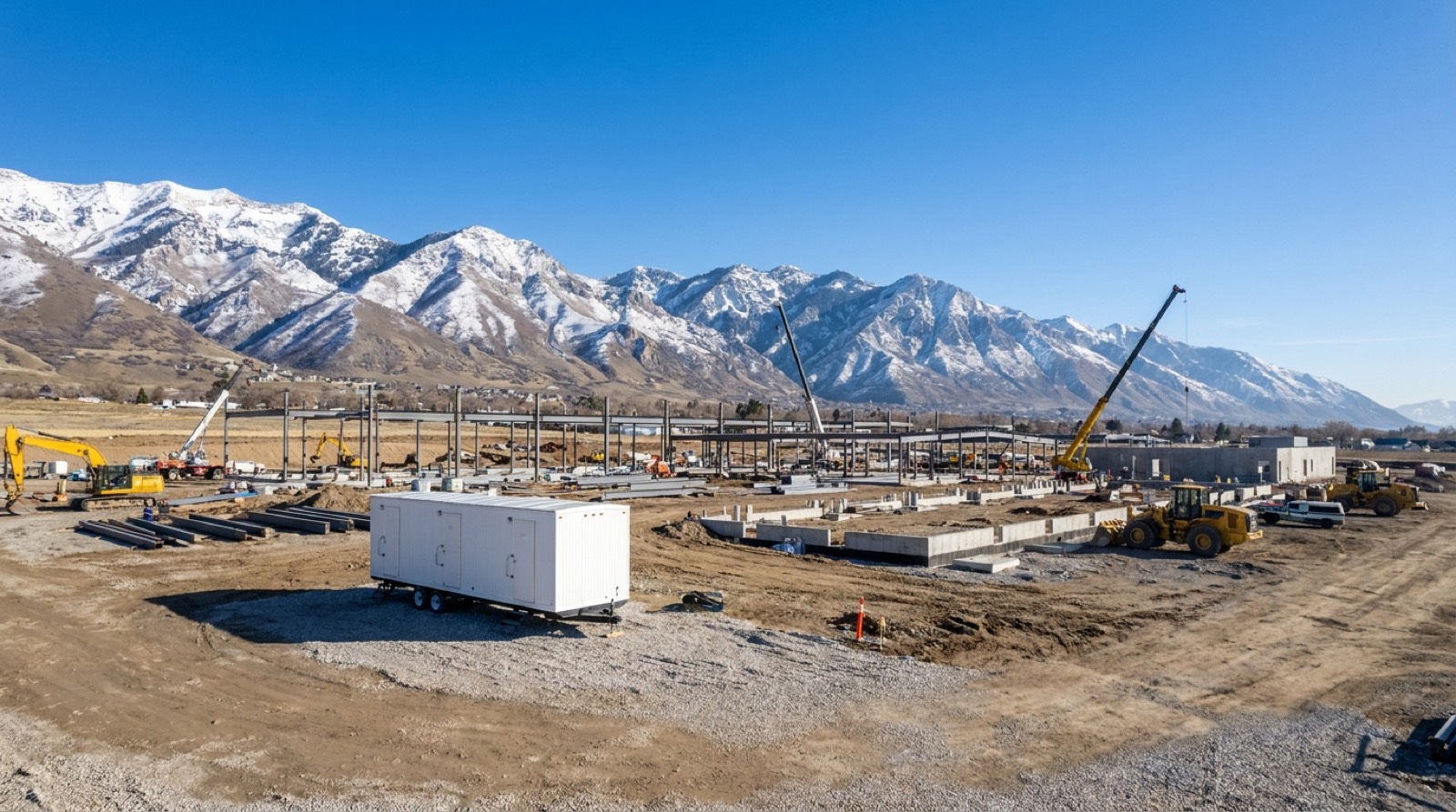 Data center construction corridor in Salt Lake City